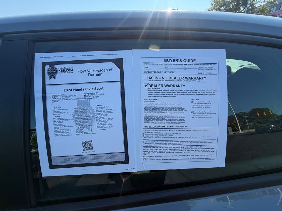 2024 Honda Civic Sedan Sport