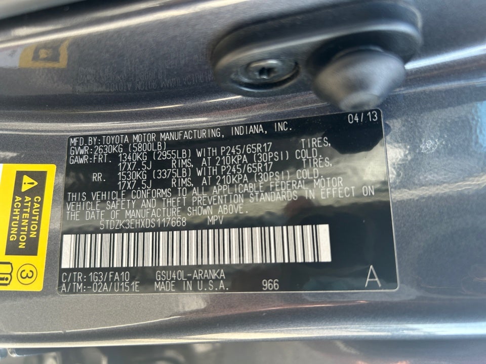2013 Toyota Highlander Plus