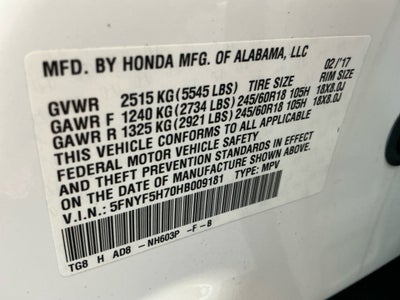 2017 Honda Pilot EX-L