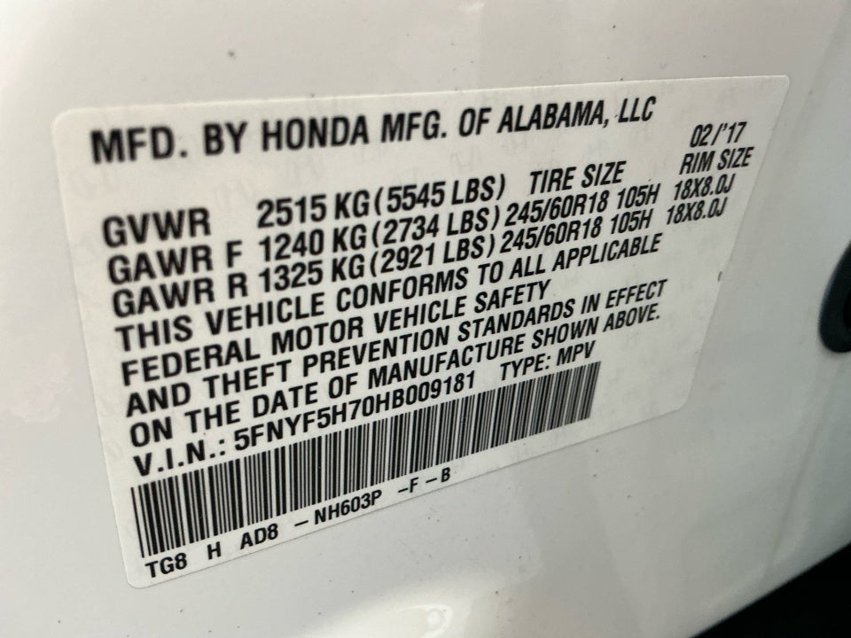 2017 Honda Pilot EX-L