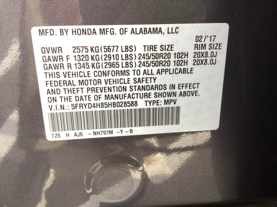 2017 Acura MDX w/Advance Pkg