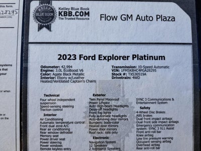 2023 Ford Explorer Platinum