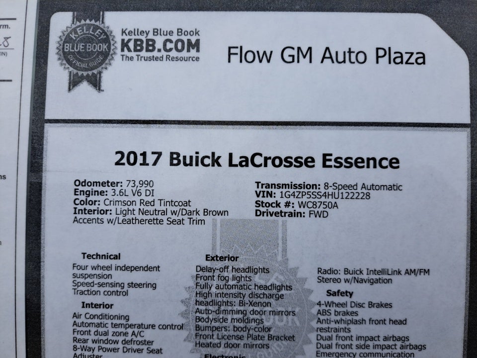 2017 Buick LaCrosse Essence