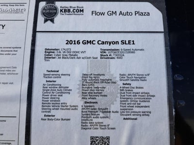 2016 GMC Canyon 4WD SLE