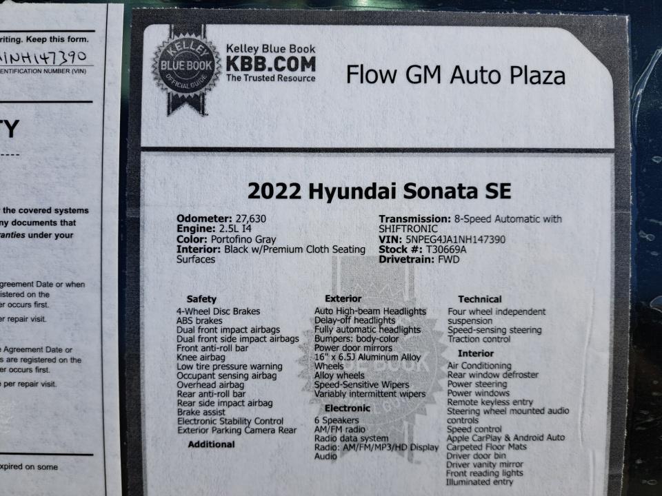 2022 Hyundai Sonata SE
