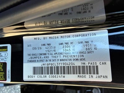 2026 Mazda Mazda3 Sedan 2.5 S Carbon Edition AWD
