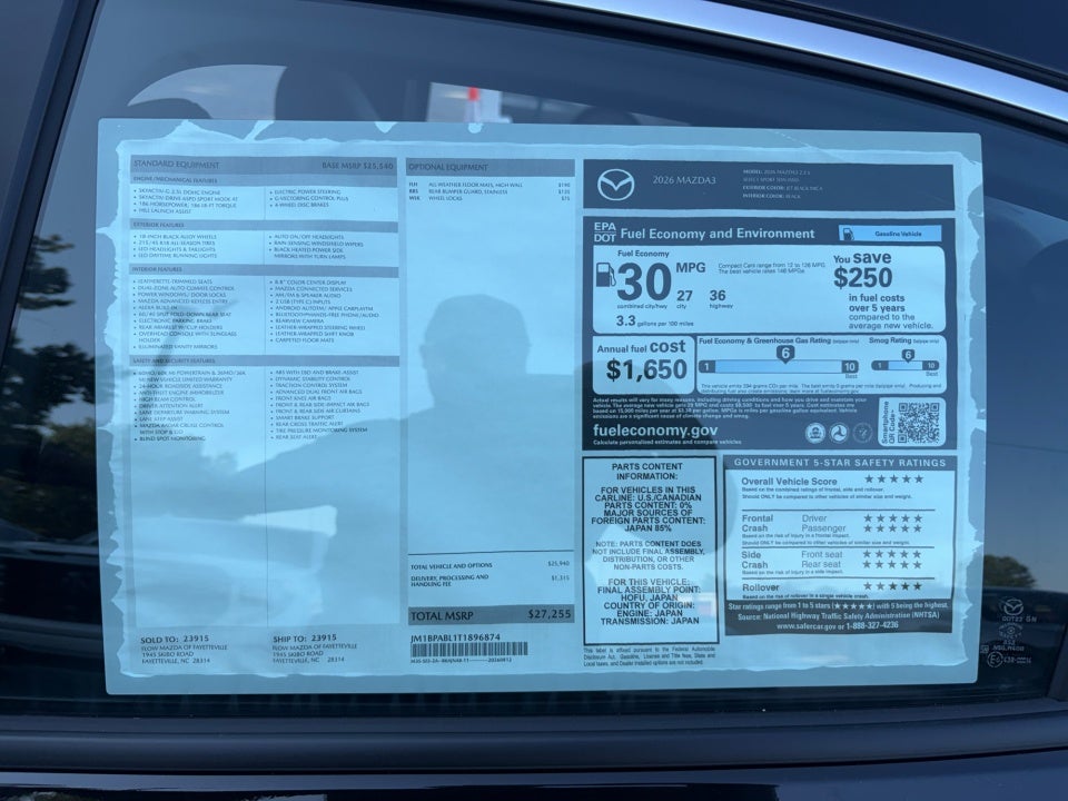 2026 Mazda Mazda3 Sedan 2.5 S Select Sport