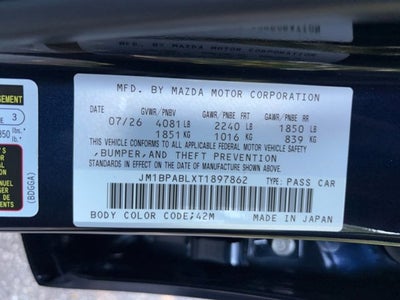2026 Mazda Mazda3 Sedan 2.5 S Select Sport