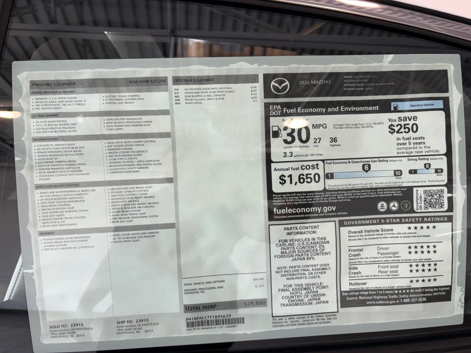 2026 Mazda Mazda3 Sedan 2.5 S Preferred