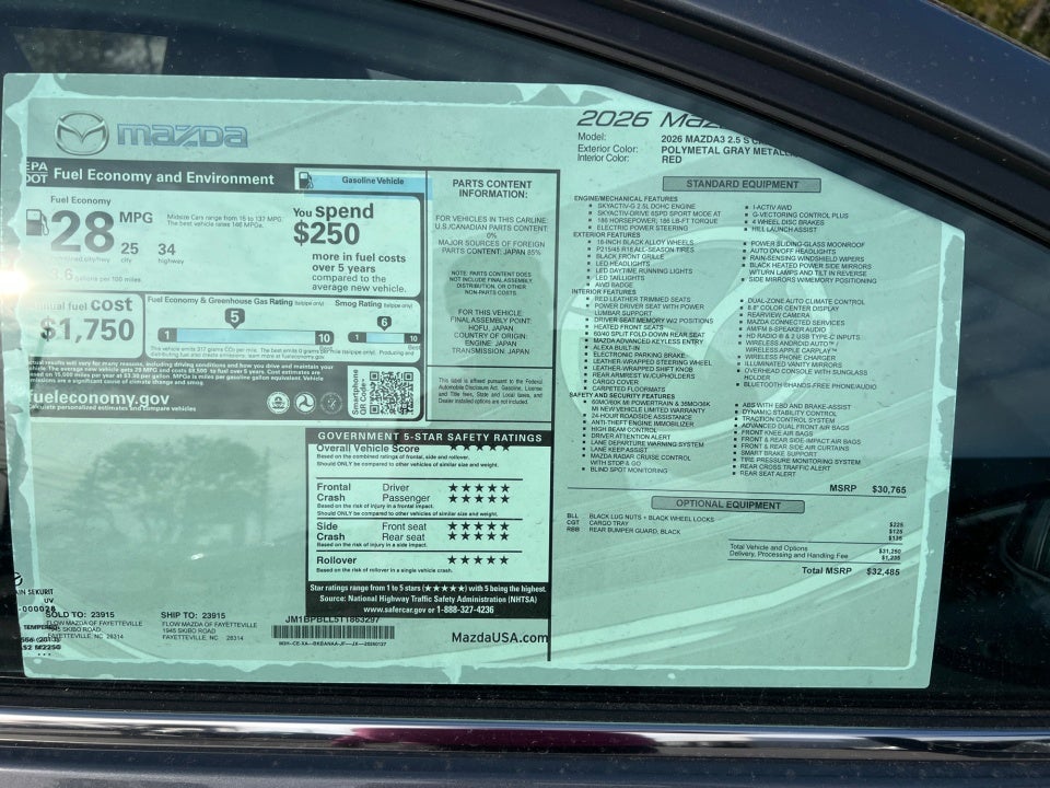 2026 Mazda Mazda3 Hatchback 2.5 S Carbon Edition