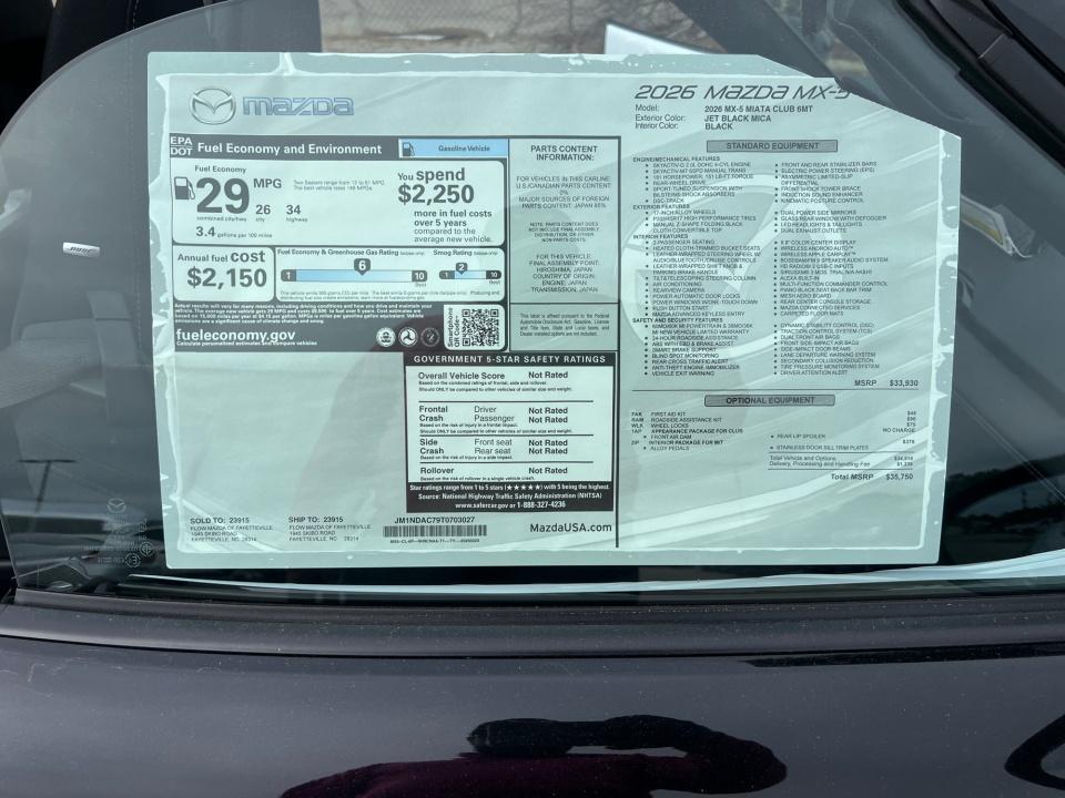 2026 Mazda Mazda MX-5 Miata Club