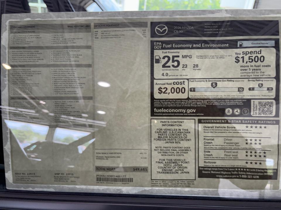 2026 Mazda Mazda CX-90 Premium Sport