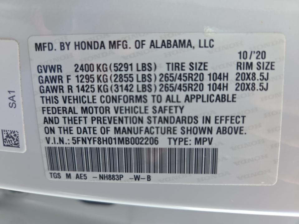 2021 Honda Passport Elite