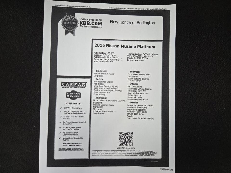 2016 Nissan Murano Platinum