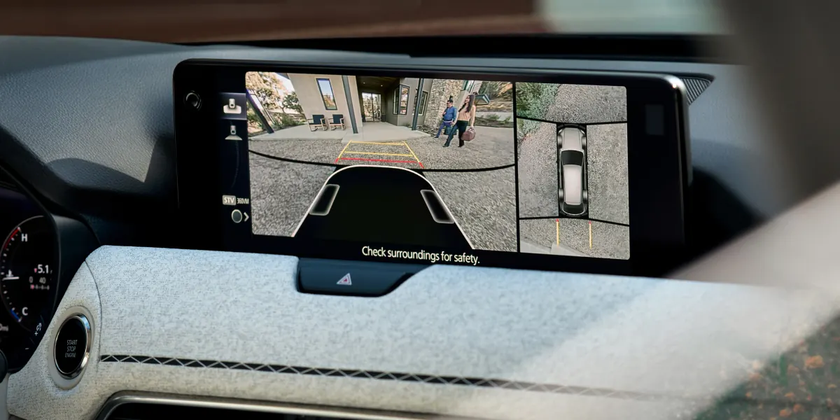 2027 Mazda CX-90 360° View Monitor on the center display | Flow Mazda Of Greensboro in Greensboro NC